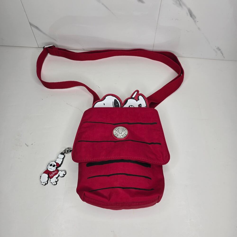 NWT Kipling X Peanuts Crossbody Red House SNOOPY Bag Red House Red Roof HTF